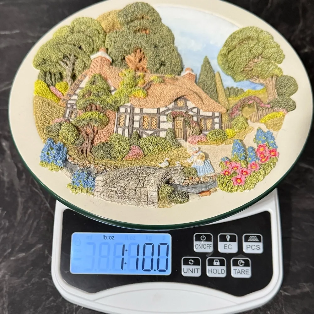 DAVENPORT STUDIOS “Hollyhock Cottage” Collector Plate #1569A